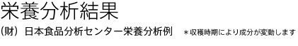 栄養素機能表